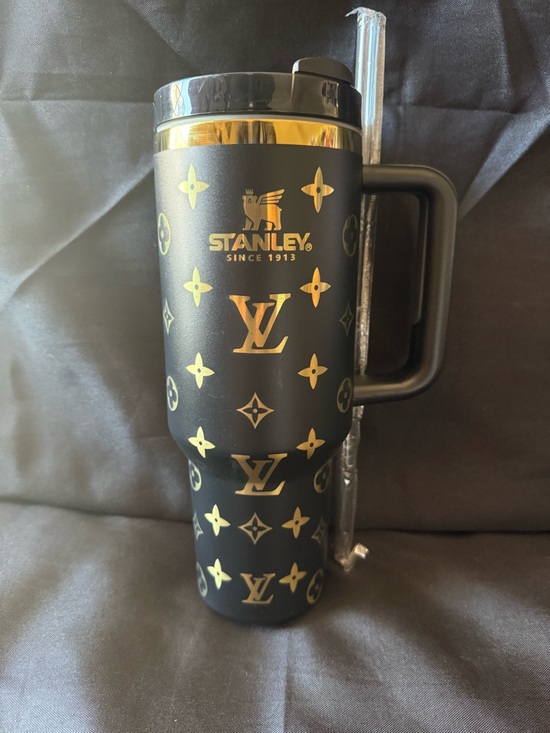 Stanley Other - New Stanley 40oz Black and Gold Laser LEngravedV with Straw (No Original Box)